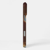 Dark Brown Beige Gray Blue Geode Marble Art iPhone Hülle (Rechte Seite)