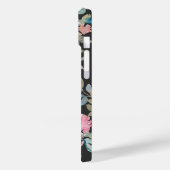 Dark Brown Boho Blumenzellenname Case-Mate iPhone Hülle (Rückseite / Links)