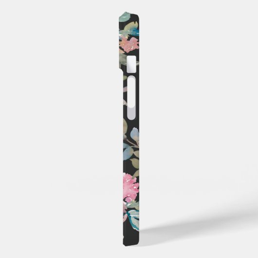 Dark Brown Boho Blumenzellenname Case-Mate iPhone Hülle (Rückseite / Links)