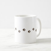 Dark Brown Cat Paw Prints Feline Tracks Kaffeetasse (VorderseiteRechts)