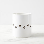 Dark Brown Cat Paw Prints Feline Tracks Kaffeetasse (Mittel)