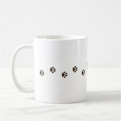 Dark Brown Cat Paw Prints Feline Tracks Kaffeetasse (Links)