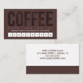 Dark Brown Coffee Punch Card Treuekarte (Vorne/Hinten)