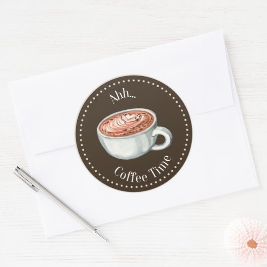 Dark Brown Coffee Sticker (Umschlag)