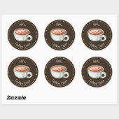 Dark Brown Coffee Sticker (Blatt)
