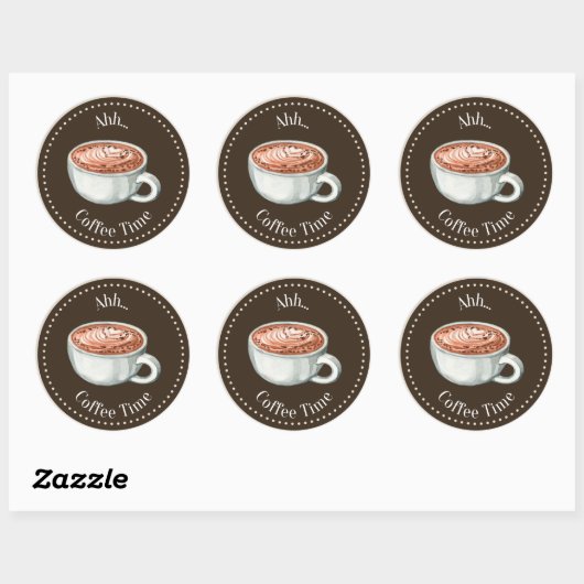Dark Brown Coffee Sticker (Blatt)