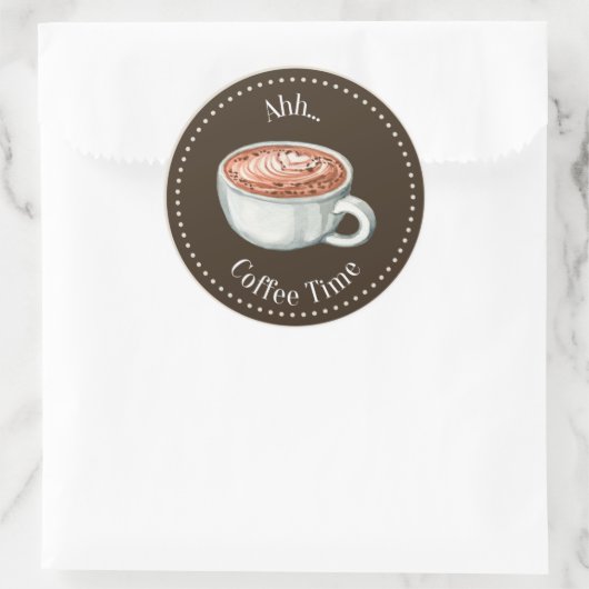 Dark Brown Coffee Sticker (Tasche)