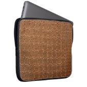 Dark Brown Crocodile Leather Textur Design Laptopschutzhülle (Vorne Rechts)