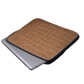 Dark Brown Crocodile Leather Textur Design Laptopschutzhülle (Vorne Knopf)
