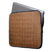 Dark Brown Crocodile Leather Textur Design Laptopschutzhülle (Vorderseite Links)