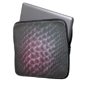 Dark Brown Crocodile Leather Textur Design Laptopschutzhülle (Vorderseite Links)