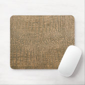 Dark Brown Crocodile Leather Textur Design Mousepad (Mit Mouse)