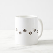 Dark Brown Dog Paw Prints Canine Tracks Kaffeetasse (VorderseiteRechts)
