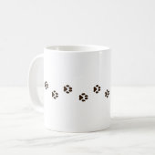 Dark Brown Dog Paw Prints Canine Tracks Kaffeetasse (Vorderseite Links)