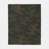 Dark Brown Forest Green Rich Earthy Camouflage Fleecedecke (Vorderseite)