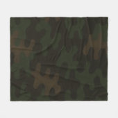 Dark Brown Forest Green Rich Earthy Camouflage Fleecedecke (Vorderseite (Horizontal))