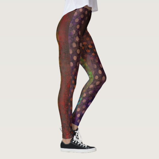 Dark Brown Gepunktet Leggings (Rechts)