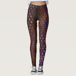Dark Brown Gepunktet Leggings