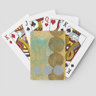Dark Brown & Grey Circles with Numbers Numbers Spielkarten