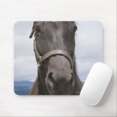 Dark Brown Horse Mousepad (Mit Mouse)