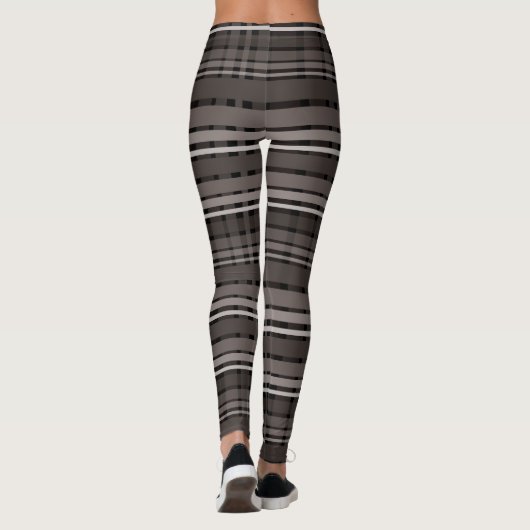Dark Brown Kariert Leggings (Rückseite)
