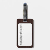 Dark Brown Leather Gepäckanhänger (Rückseite vertikal)