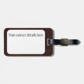 Dark Brown Leather Gepäckanhänger (Rückseite horizontal)