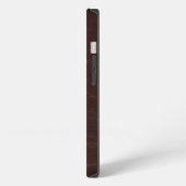 Dark Brown Leather iPhone Hülle (Linke Seite)