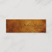 Dark Brown Leather Life Coach Business Card Mini Visitenkarte (Vorderseite)