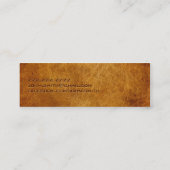 Dark Brown Leather Life Coach Business Card Mini Visitenkarte (Rückseite)