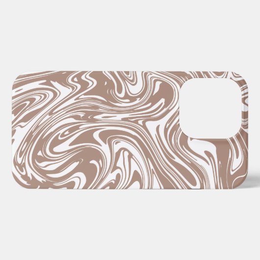 Dark Brown Marble iPhone Hülle (Rückseite (Horizontal))