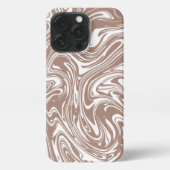 Dark Brown Marble iPhone Hülle (Rückseite)