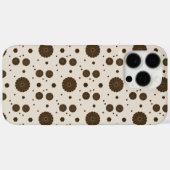 Dark Brown Micro Floral Beige Case-Mate iPhone Hülle (Rückseite (Horizontal))