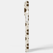 Dark Brown Micro Floral Beige Case-Mate iPhone Hülle (Rückseite / Links)