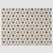 Dark Brown Micro Floral Beige Seidenpapier (Vorderseite)