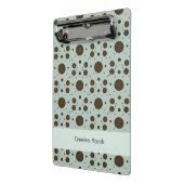 Dark Brown Micro Floral Sage Green Mini Klemmbrett (Gewinkelt2)