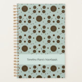 Dark Brown Micro Floral Sage Green Planer (Vorderseite)