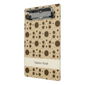 Dark Brown Micro Floral Sand Mini Klemmbrett (Gewinkelt2)