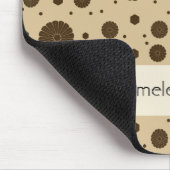 Dark Brown Micro Floral Sand  Mousepad (Ecke)