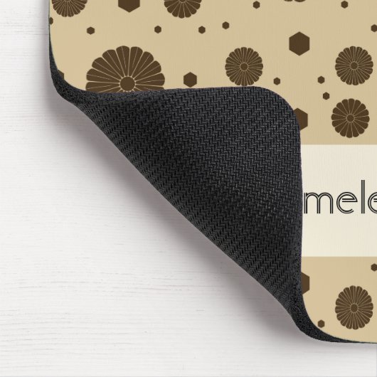 Dark Brown Micro Floral Sand  Mousepad (Ecke)