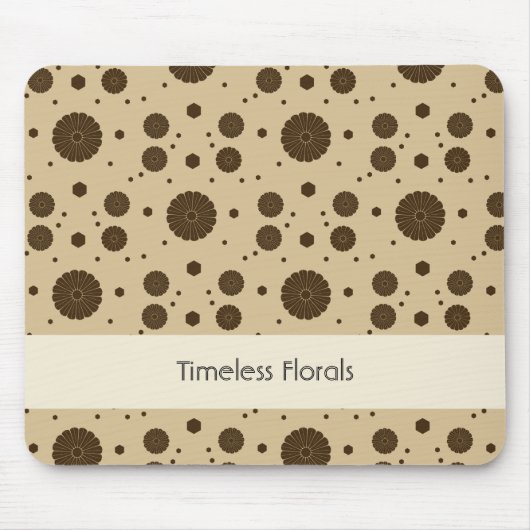 Dark Brown Micro Floral Sand  Mousepad (Vorne)