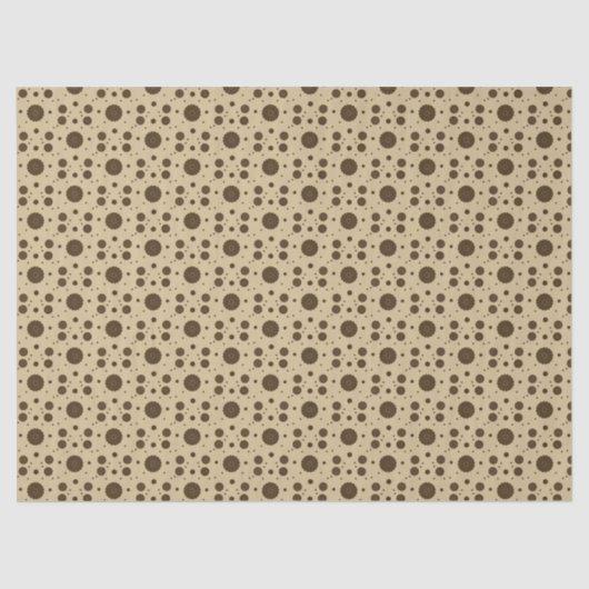 Dark Brown Micro Floral Sand Seidenpapier (Vorderseite)