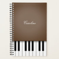 Dark Brown Piano Keyboard Personalisiert Music