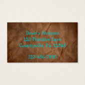 Dark Brown Primitive Paper Hang Tag (Rückseite)