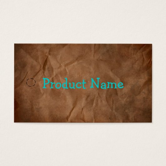 Dark Brown Primitive Paper Hang Tag (Vorderseite)
