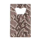 Dark Brown Snake Skin Kreditkartenflaschenöffner (Rückseite)