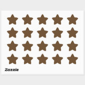 Dark Brown Star Sticker (Blatt)