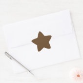 Dark Brown Star Sticker (Umschlag)
