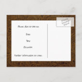 Dark Brown Toolleather Save the Date Ankündigungspostkarte (Rückseite)