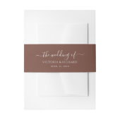 Dark Brown Wedding Einladungsbanderole (Vorderseite Beispiel)